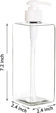 Набір з 5 флаконів Youngever 500 мл з дозатором для шампуню, мила, лосьйонів. Багаторазові флакони з дозатором з пластику.