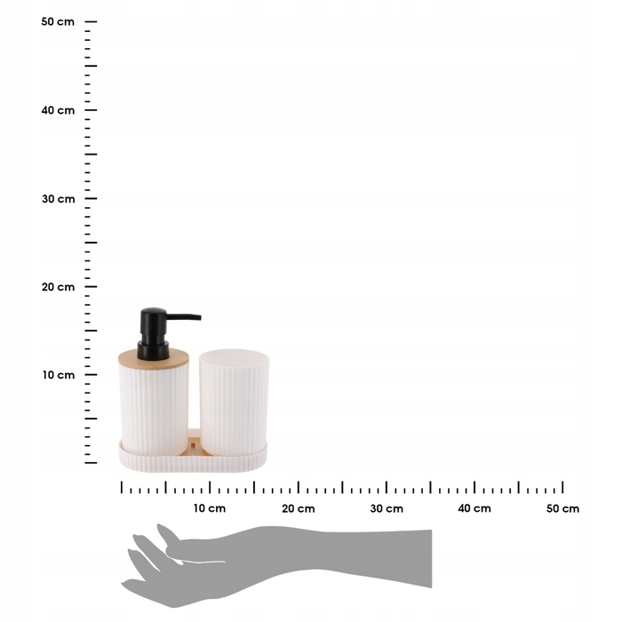 Елегантний набір для ванної кімнати (3 предмети), білий стильний комплект з мильницею