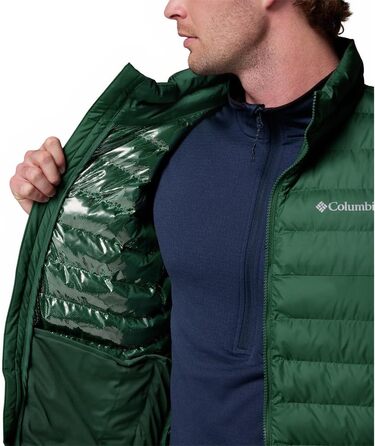 Чоловічий утеплений жилет Columbia Powder Lite II Vest, стібаний, колір Rain Forest