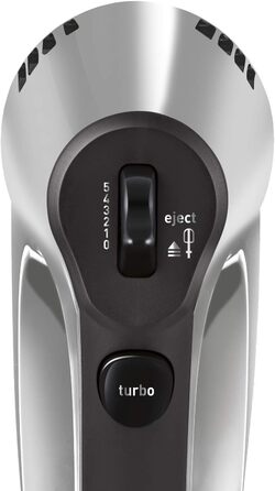 Міксер ручний Moulinex Quickmix HM3108, 300 Вт, 5 швидкостей, 2 насадки, нержавіюча сталь, чорний