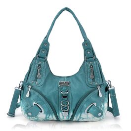 Сумка жіноча Angel Kiss Hobo з PU шкіри блакитно-зеленого кольору з багатьма відділеннями