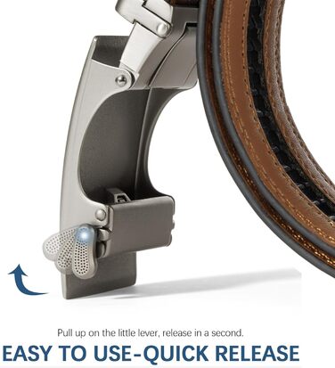 Чоловічий шкіряний ремінь на пряжці з регулюванням, 2 шт. для одягу та відпочинку, індивідуальний розмір