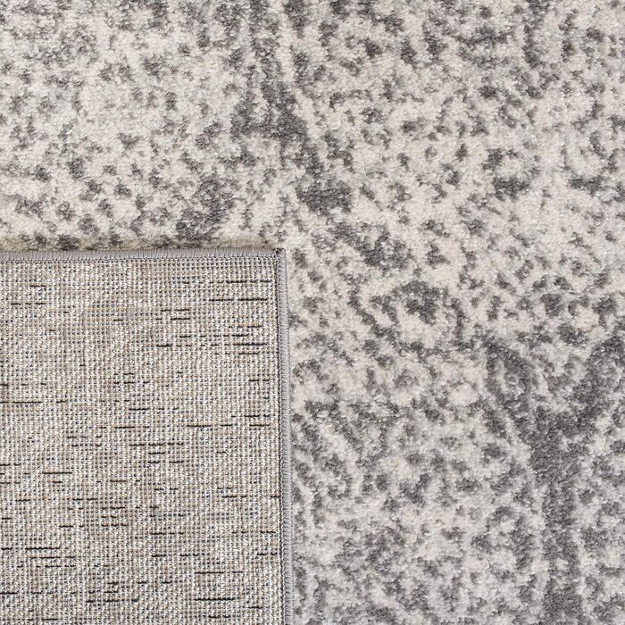 Килим SAFAVIEH Distressed для вітальні, їдальні, спальні - колекція Madison, короткий ворс, 155 x 229 см (сірий та слонова кістка)
