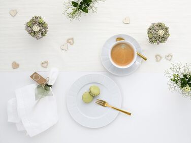 CreaTable Серія Barcelona: 12-частинний порцеляновий сервіз для столу (18-частинний кавовий сервіз), Made in Europe, придатний для миття в посудомийній машині та використання в мікрохвильовці