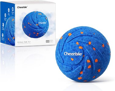 Інтерактивний собачий м'яч Wicked Ball Air з LED, саморухомий, 3 режими, інтелектуальна іграшка для собак, подарунок на день народження, синій