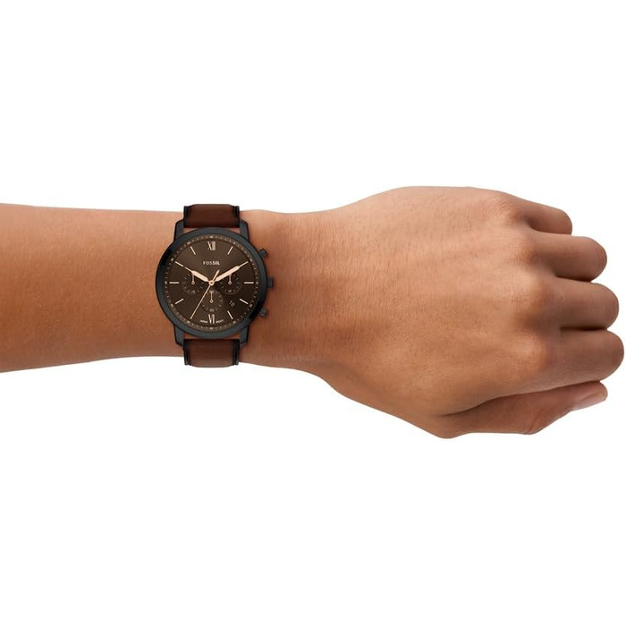 Годинник чоловічий Fossil Neutra Chronograph, шкіряний ремінець (темно-коричневий)