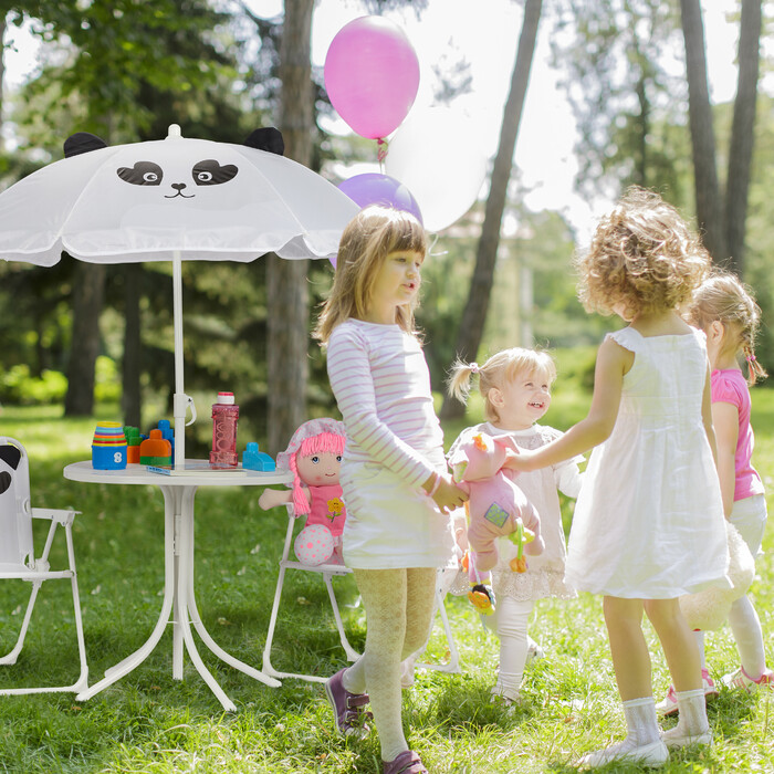 Relaxdays Camping Kids' Seating Set with Umbrella