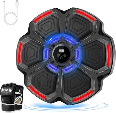 Музична боксерська машина JUOIFIP для дітей та дорослих, Bluetooth бокс-автомат з рукавичками, електронна боксерська машина для дому, фітнес-тренування в приміщенні (Стиль 2)