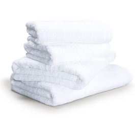 möve Superwuschel Towel Set, 2 Shower Towels 80 x 150 cm & Towels 50 x 100, Made in Germany, 100% Cotton, Snow, 2x50x100cm + 2x80x150cm