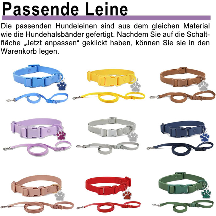 Персоналізоване собаче нашийник з металевою застібкою: напис та номер телефону, регульовані розміри для великих та середніх собак (Collar 07)