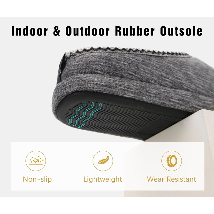 Чоловічі пантолетки COFACE з м'якою піною Memory Foam - зручні домашні тапочки для дому та вулиці (Сірий, 45 EU)