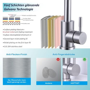 Чорний кухонний змішувач з висувною лійкою, високий поворотний вигин, 2 режими розпилення, нержавіюча сталь, шорстка поверхня