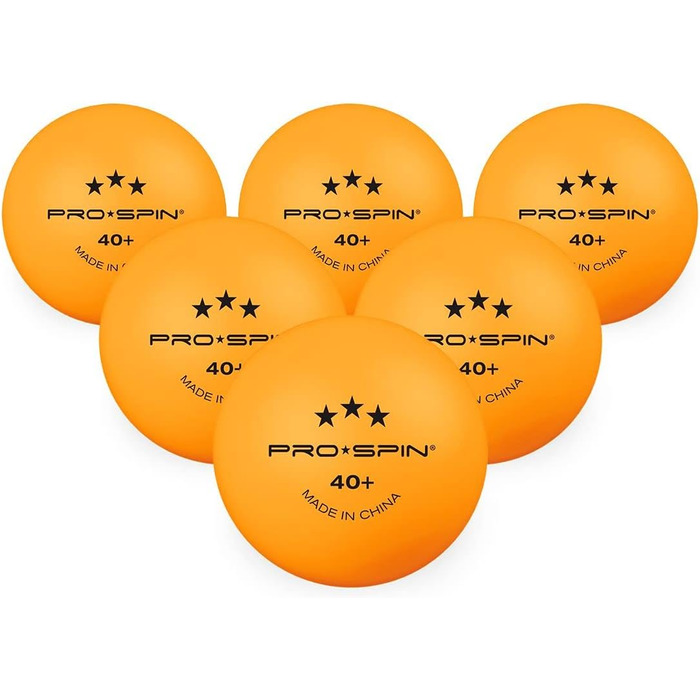 PRO SPIN Table Tennis Balls - 3 Star 40+ | High-Quality ABS Training Balls | Durable for Indoor/Outdoor Play, Competition & Tournaments (24 Pack)