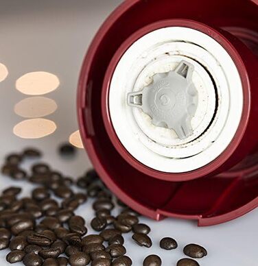 finum® BEAN ME UP – Manual Coffee Grinder with Ceramic Burr Grinder, Infinitely Adjustable, Hand Coffee Grinder, Conical Burr Grinder, Espresso Grinder, Ceramic Hand Grinder, Suitable for All Coffee Beans, Coffee – Black, 17x17x17.5 cm