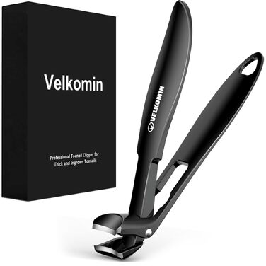 Кусачки для нігтів з довгою ручкою VELKOMIN для літніх людей та людей з обмеженою рухливістю, ергономічний кутовий наконечник, гострі сталеві леза для чоловіків та жінок