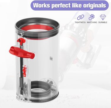 Dyson V10 Dustbin and Filter Replacement Set - Compatible with Dyson Cyclone V10 SV12 (969509-01 & 969082-01)