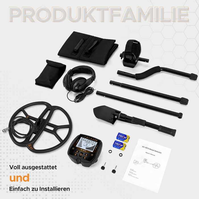 Металошукач професійний 13''/33см з водонепроникною котушкою, високою чутливістю та Pinpointer, для дорослих, з LCD-дисплеєм