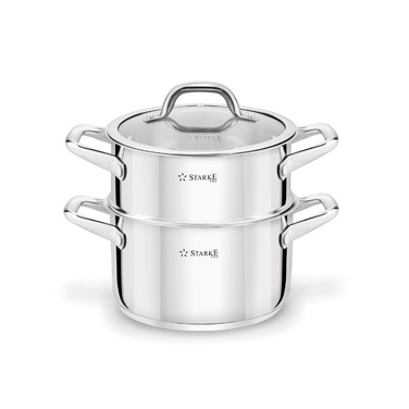 Набір посуду Starke Pro Treviso 10 предметів: каструлі для індукції та газу, сковорода та пароварка