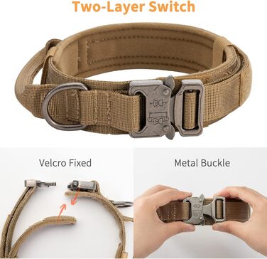 Нашийник для собак Eeyfarog, регульований з контролем, сірий, XL