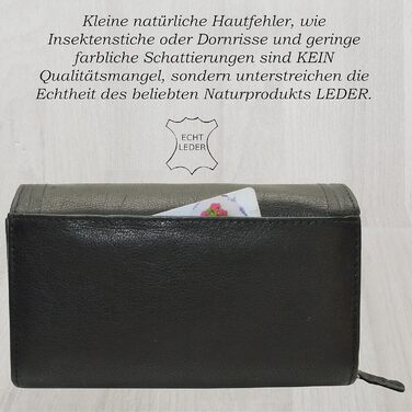 Robust buffalo leather restaurant wallet/billfold with RFID protection and magnetic closure