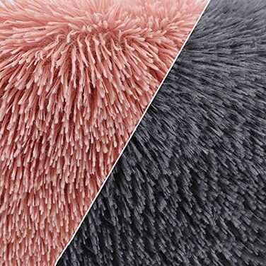 Кругле ліжко для котів та собак, Doughnut-форма, 60 см, сірий колір, Queta Deluxe