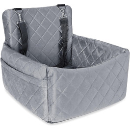 Автомобільний лежак для собак (45x40x34 см) з підсумком та ременем безпеки