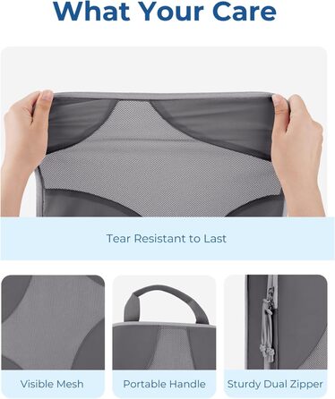 BAGSMART Набір органайзерів для одягу 6 шт. Packtaschen, компресійні кубики для подорожей, мішки для брудної білизни, рюкзак, валіза