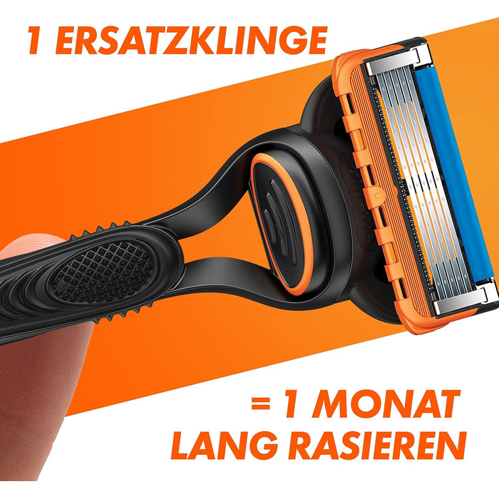Бритва Gillette Fusion5 для чоловіків, металева, чорна (набір: 1 станок + 1 змінний касетний блок)