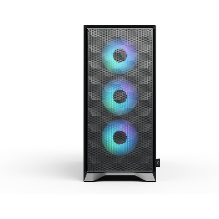 Корпус для ПК Fractal Design Pop Air 2 Black Mesh ATX, 3x 120 мм вентилятори, загартоване скло, RGB, чорний
