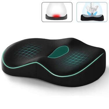 Ортопедична подушка для сидіння з ефектом пам'яті (Memory Foam), профільна, велика