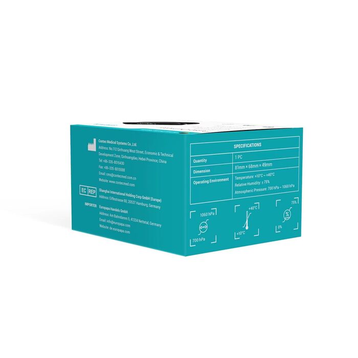 Пульсоксиметр EUROPAPA: вимірювання SpO2 та пульсу з OLED дисплеєм (чорний)