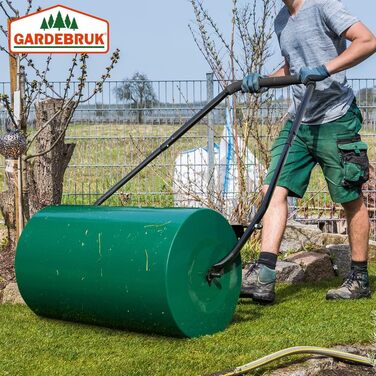 Каткова для газону Gardebruk 60 см, 50 л, з м'якою ручкою, для вирівнювання ґрунту, заповнювана, металевий садовий каток