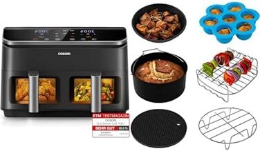 Аерофритюрниця COSORI R901 8.5 л з 6 аксесуарами, чорна