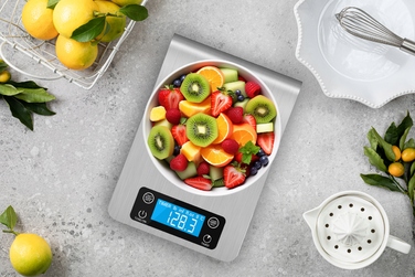 Електронні кухонні ваги 1г - 5кг з сенсорними кнопками, таймером та термометром