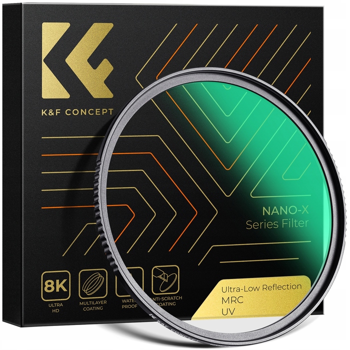 Ультрафіолетовий фільтр K&F Concept NANO-X 8K PRO Slim UV 82mm з покриттям MRC (Ultra Low Reflection)