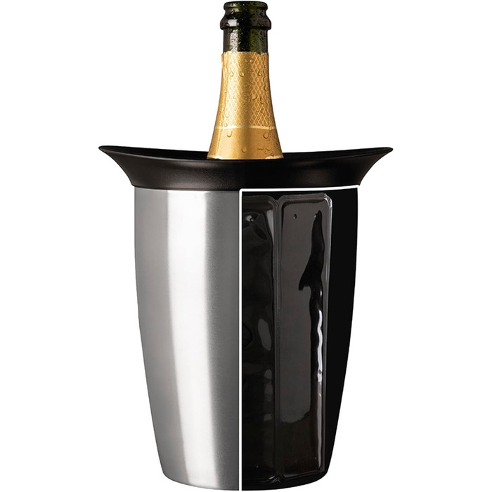 Охолоджувач для шампанського Vacu Vin Elegant - нержавіюча сталь, для шампанського, просекко та винних пляшок, стандартний розмір