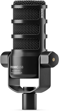Rode PodMic USB – професійний подкаст-мікрофон з настільним тримачем Keepdrum MS138 (чорний/білий)