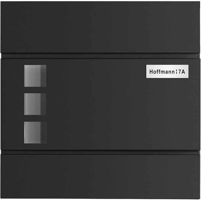 Поштовий ящик Zedelmaier з нержавіючої сталі, персоналізований, настінний, з відділенням для преси, 2 ключі, антрацит, 33x31x10 см