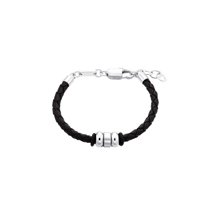 Браслет s.Oliver для хлопчиків та дітей, нержавіюча сталь та шкіра, подарункова коробка (CLASSIC)