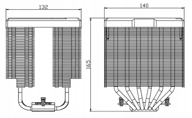 Повітряний кулер для процесора Thermalright, чорний, 120/140 мм