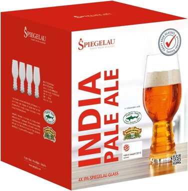 Склянки для пива Spiegelau 480 мл, 2 шт., для крафтового пива (IPA), з кришталевого скла, можна мити в посудомийній машині