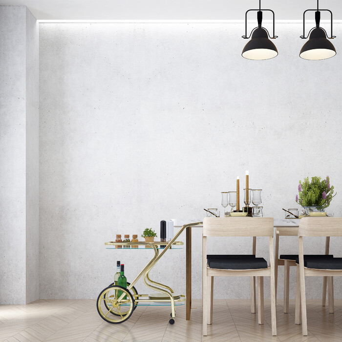 Relaxdays Serving Trolley made of Brass & Glass