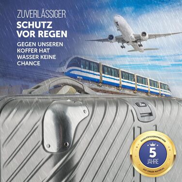 Чемодан дорожній 28 дюймів (XL) 120L, срібний, з роликами, захистом кутів та відділенням для ноутбука (75x50x33)