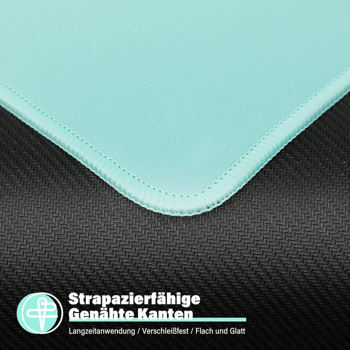 Набір килимків для миші KTRIO 3 шт. (275x215 мм, чорний) з антиковзким покриттям та прошитими краями