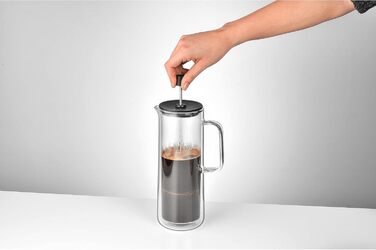 WMF Coffee Time Coffeepress double-walled 0.75l, French Press, coffee maker for 6 cups, glass, dishwasher-safe