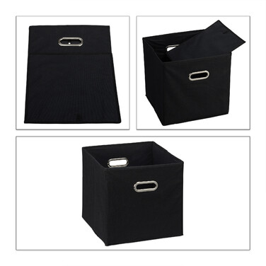 Relaxdays Fabric Storage Boxes, 2-Pack