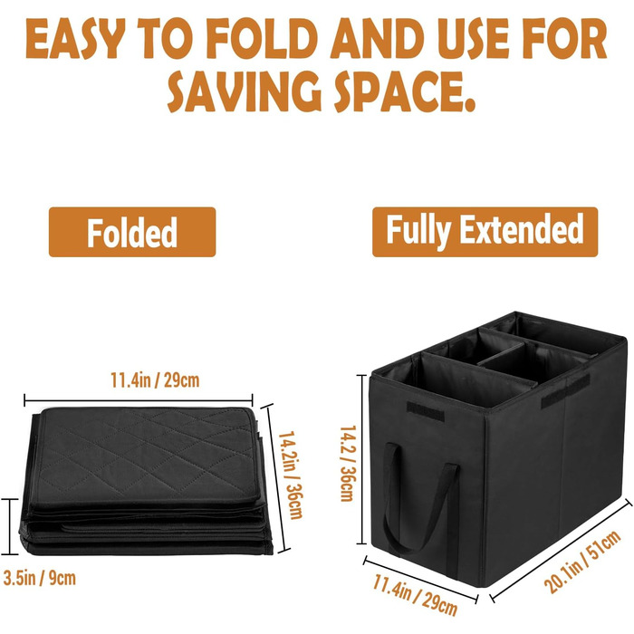 Розширювач для автокрісла для собак UNICITII, органайзер для пасажирського та заднього сидіння, чорний, L (51x29x36 см)