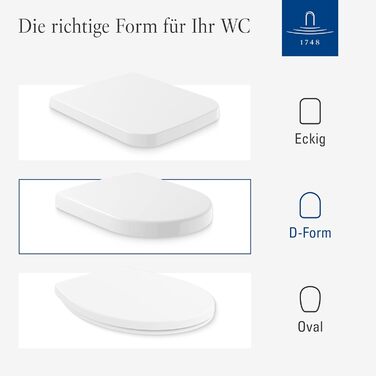 Сидіння для унітаза Villeroy & Boch O.novo з мікроліфтом (м'яке закриття), Duroplast, D-подібне, колір білий альпійський глянець