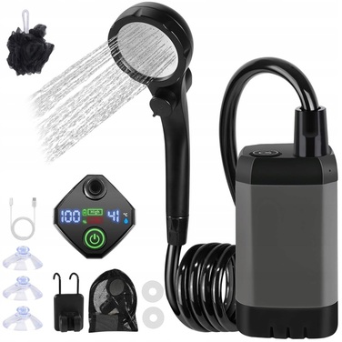 Бездротовий туристичний душ для кемпінгу з насосом та LED-індикатором