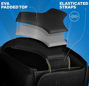 RDX Kids Headguard: Maya Hide Leather Boxing Headgear for Kickboxing, MMA, Muay Thai, Karate, Taekwondo Training & Sparring - Black, Standard